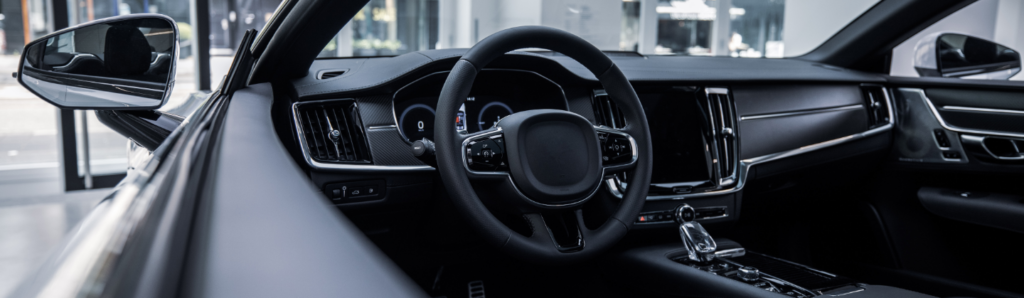 Automotive industry interior of a luxury car