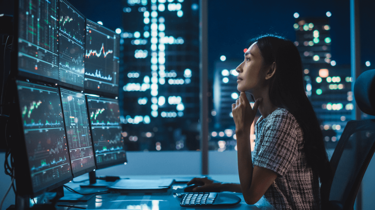 Digital Asset - Woman checking her computer